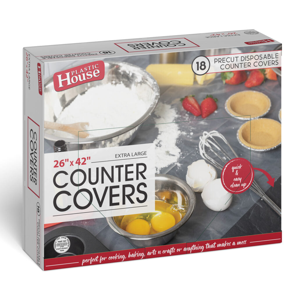 Extra Large Counter Sheets 26x42 (18 Count) - Disposable Table Covers for Parties, BBQs, and Crafting Projects