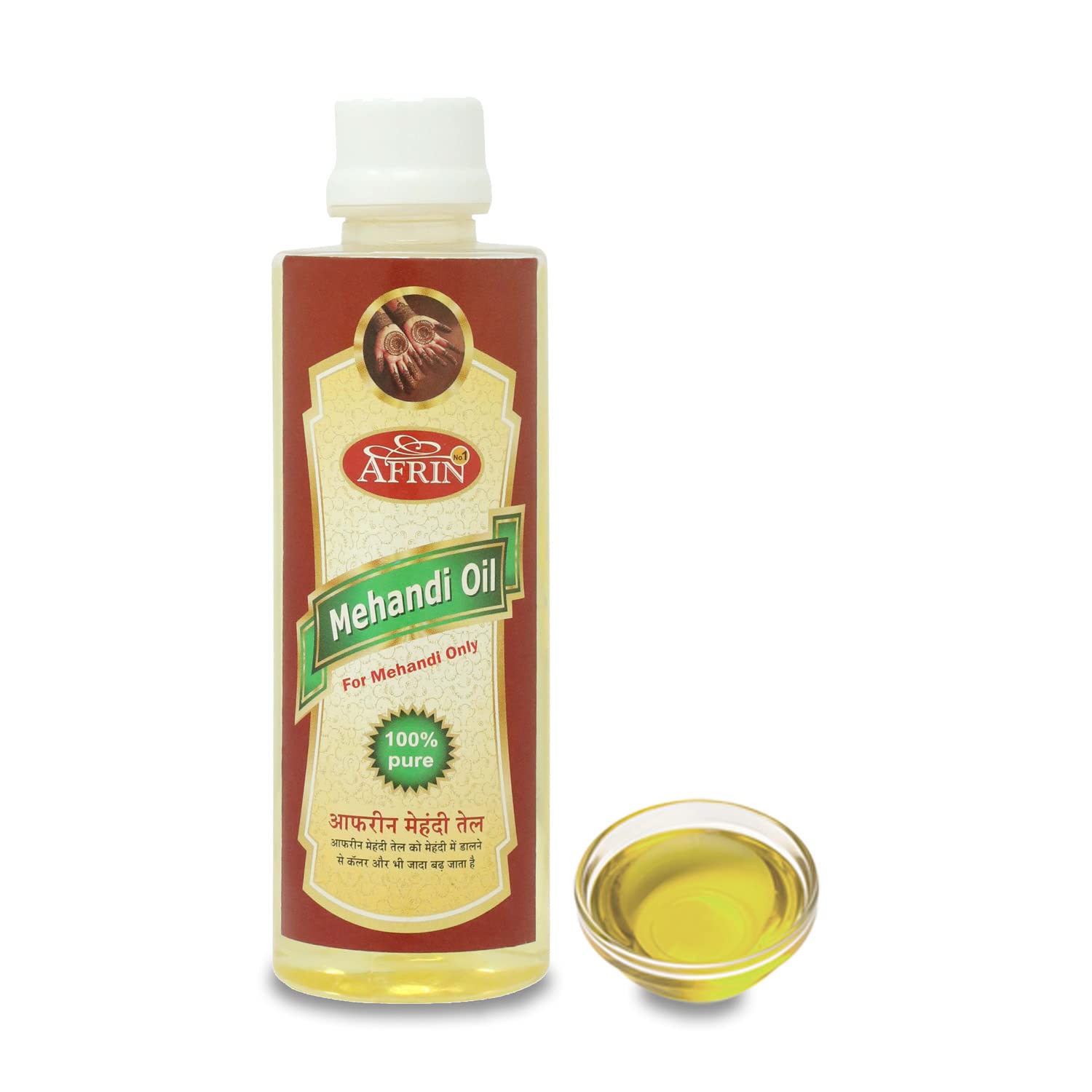 AFRIN Mehandi Oil for Henna Cones - 200ml | Natural Hair & Skin Care | Perfect for Bridal Mehndi, Festivals & DIY Body Art