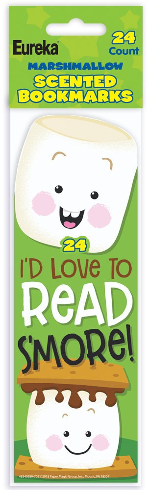 Eucalyptus Marshmallow Scented Bookmarks - Pack of 24 Book Markers for Reading, Gifts & Aromatherapy