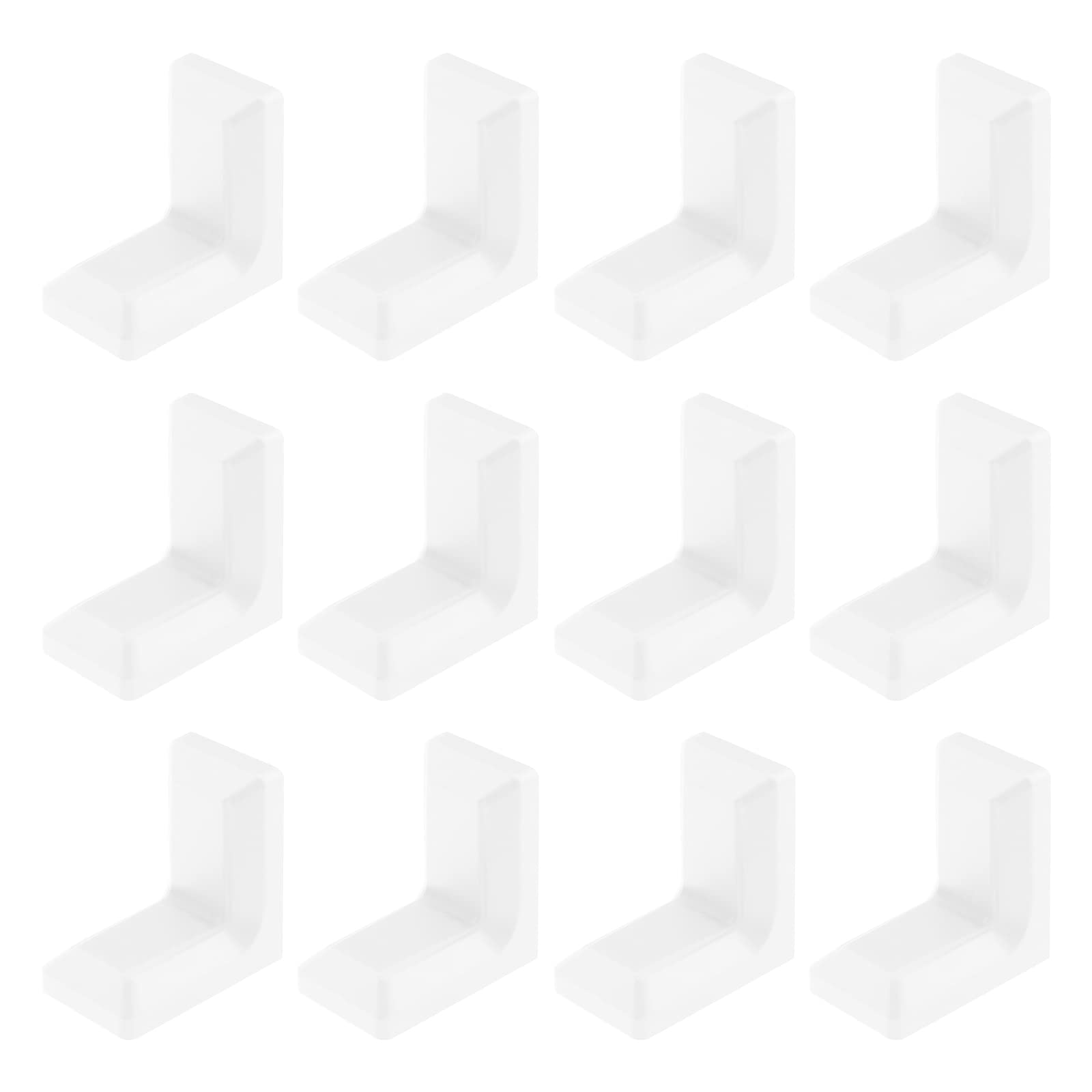 SG Store - 50 Pack L-Shaped Furniture Corner Brackets, Heavy Duty Steel with ABS Plastic Cover, White - Perfect for Bed, Table, Chair, Cabinet & DIY Furniture Assembly