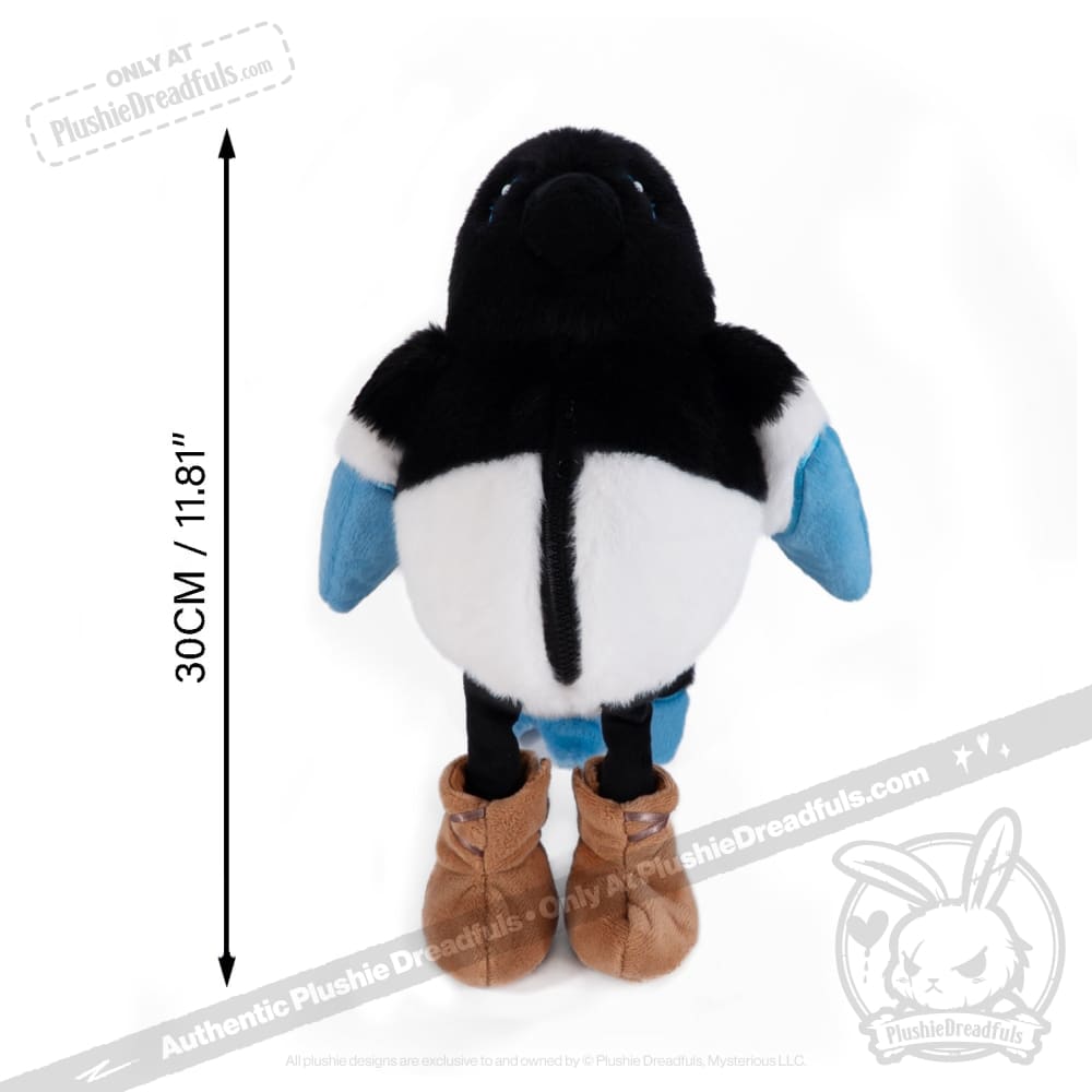 Plushie Dreadfuls Rocky Mountain Magpie Stuffed Animal - Soft Cute Plush Toy for Kids, Collectors & Home Decor | Perfect Gift for Bird Lovers & Nursery Decor