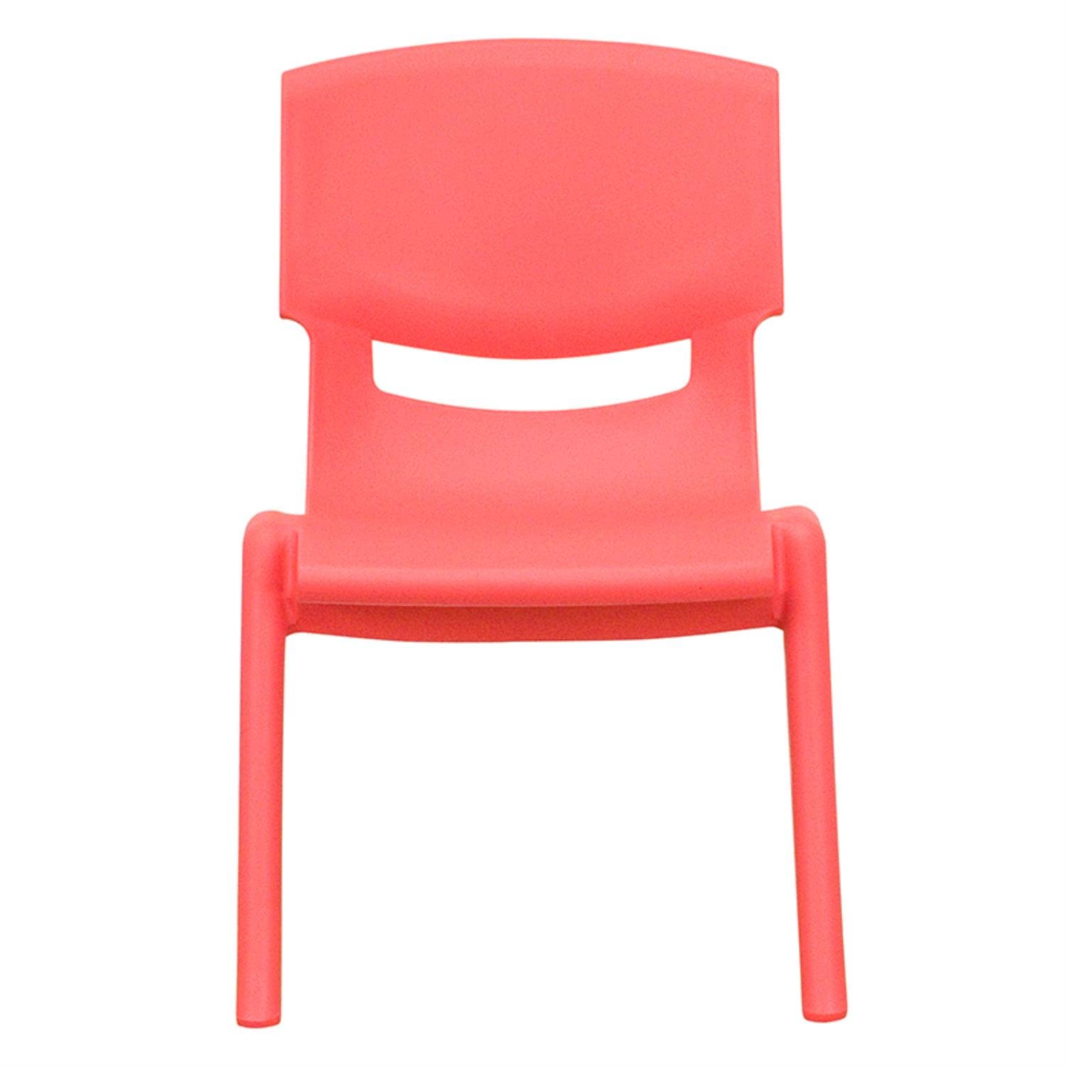 Flash Furniture Whitney 4-Pack Red Plastic Stackable School Chairs - 10.5