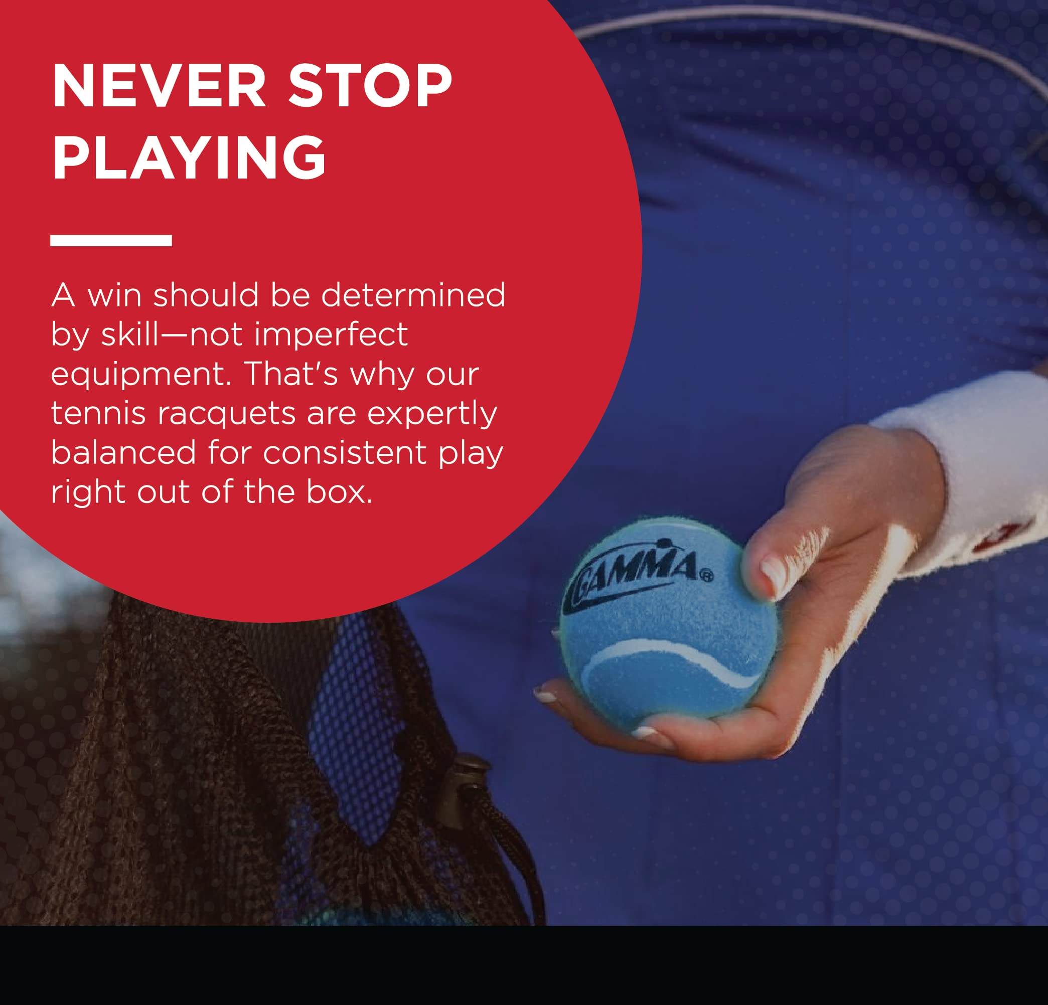 GAMMA Sports RZR Bubba 117 Tennis Racquet for Adults - 117 Sq Inch Oversize Head, Lightweight & Powerful - Perfect for Beginners & Recreational Players (Tennis, Training, Casual Play)