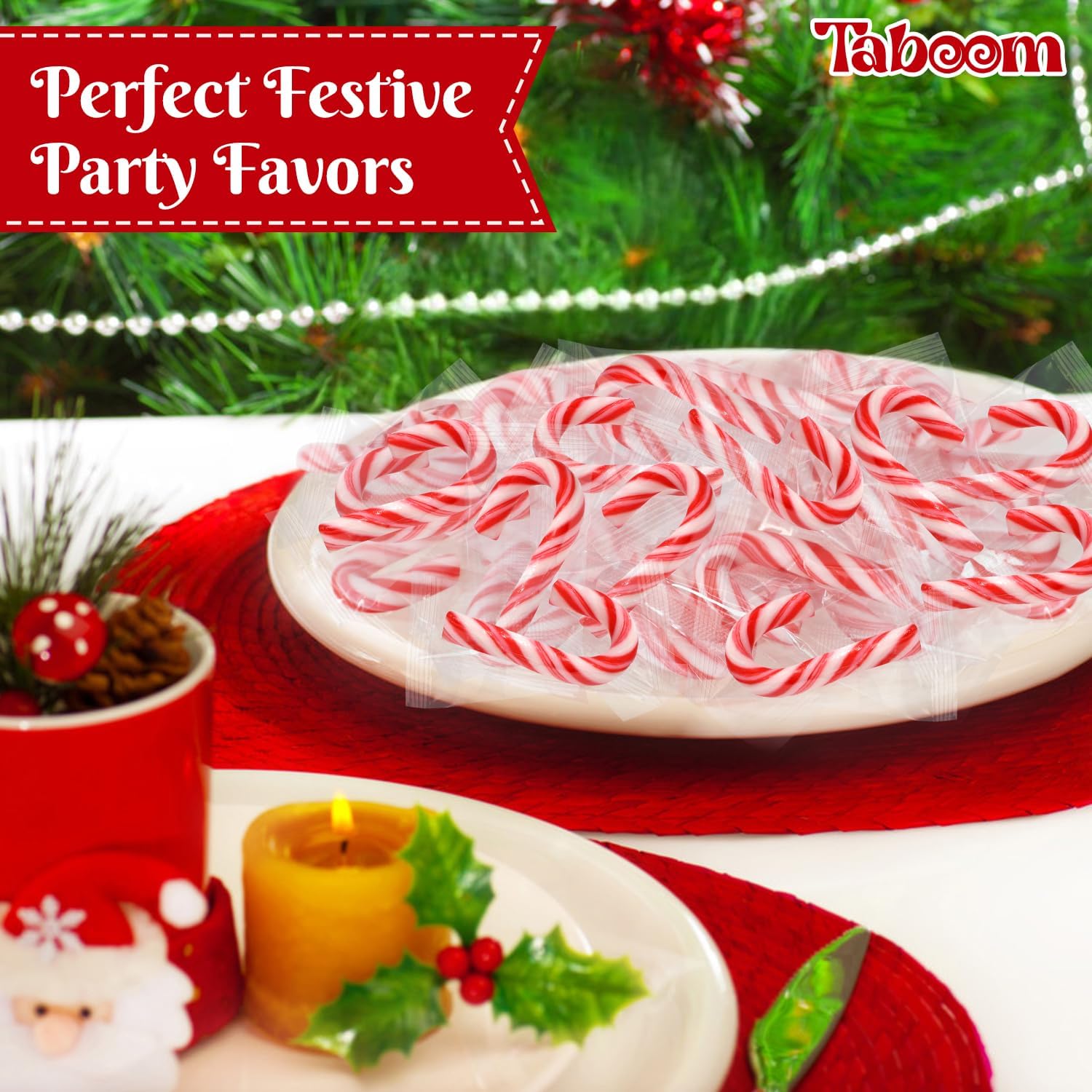 Bulk Mini Candy Canes 240 Pack - Individually Wrapped Small Peppermint Christmas Candy, Red & White Holiday Treats for Stocking Stuffers, Party Favors, Office Gifts & Festive Decorations | Perfect for Christmas Celebrations, Holiday Parties & Sweet Treat Baskets