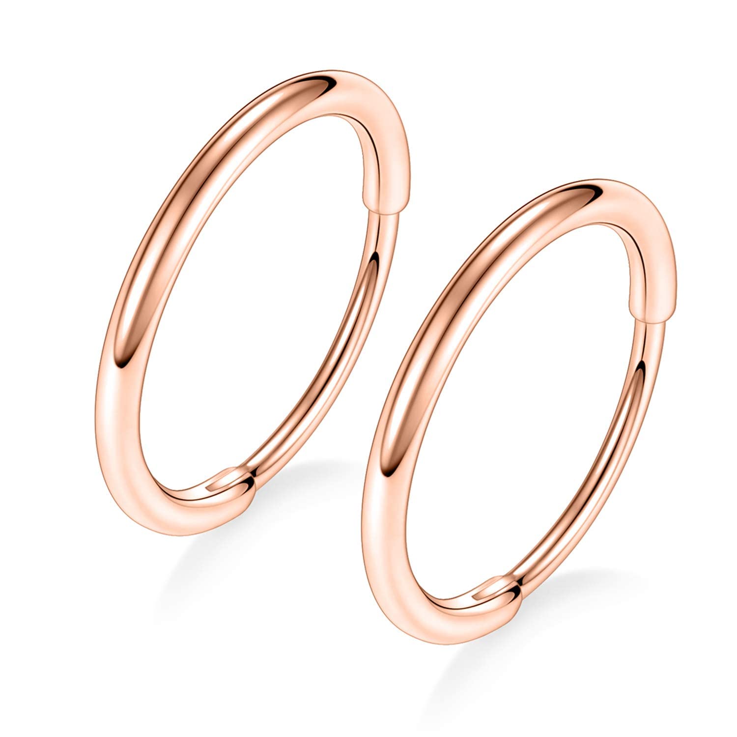 20G Hoop Earrings for Women & Girls - 316L Surgical Steel Hypoallergenic Cartilage Earrings - 2 Piece Set - Perfect for Everyday Wear & Piercing Jewelry