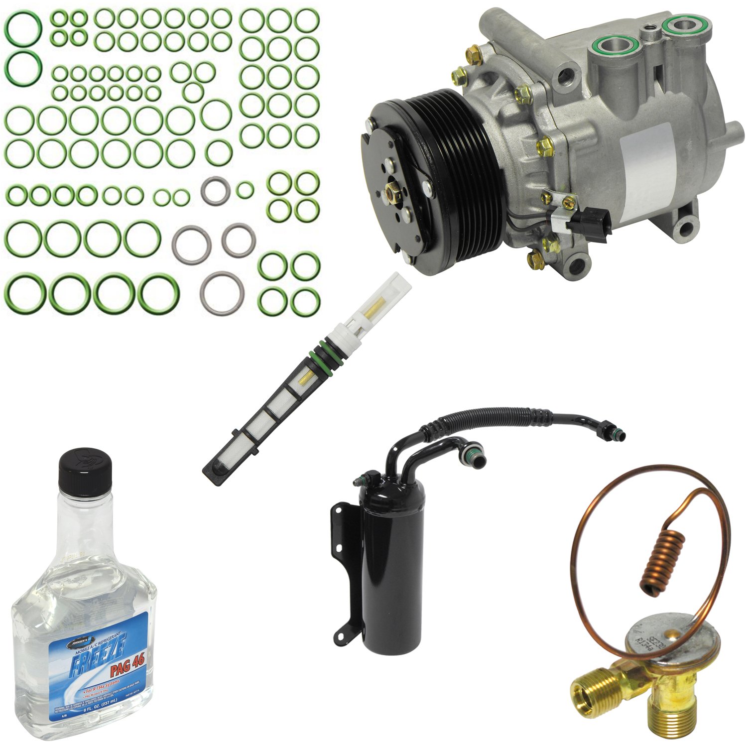 Universal KT 1700 A/C Compressor Kit - Compatible with Most Vehicles - Complete AC Component Set for Car Air Conditioning Repair & Maintenance - Perfect for DIY Mechanics & Professional Auto Shops