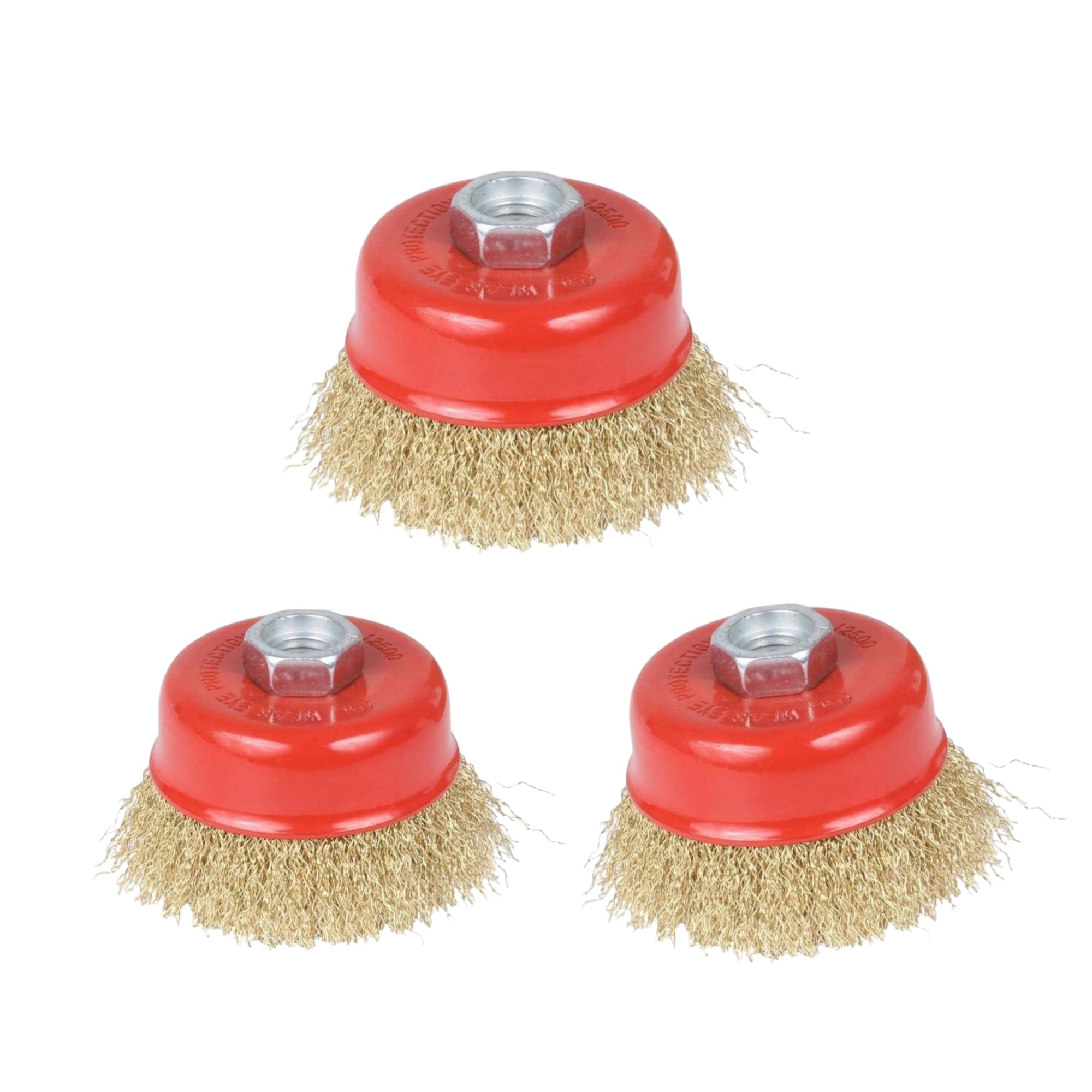 AK DIAMOND 3-Inch Twisted Wire Wheel Knotted Cup Brush Set for Angle Grinder - Heavy Duty Rust & Paint Removal Tool (Crimped Wire Wheel, 3-Pack) | Perfect for Metal Surface Cleaning, Weld Cleaning & Automotive Restoration