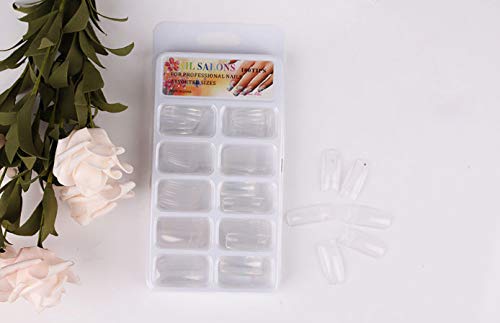 WOIWO 300PCS Fake Nail Patches - Natural French Press On Nails with Full Cover Tips | DIY Manicure Kit for Home, Salon & Party Use