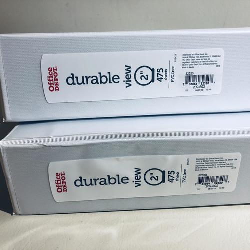 2-Pack Office Depot Durable View 3-Ring Binders with 2