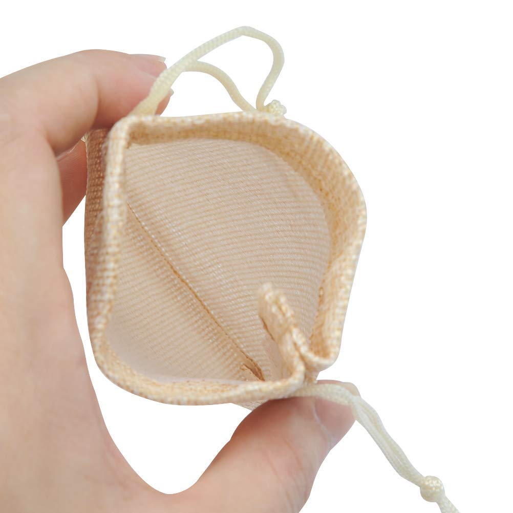 50 Pieces Natural Burlap Drawstring Bags - 3.5
