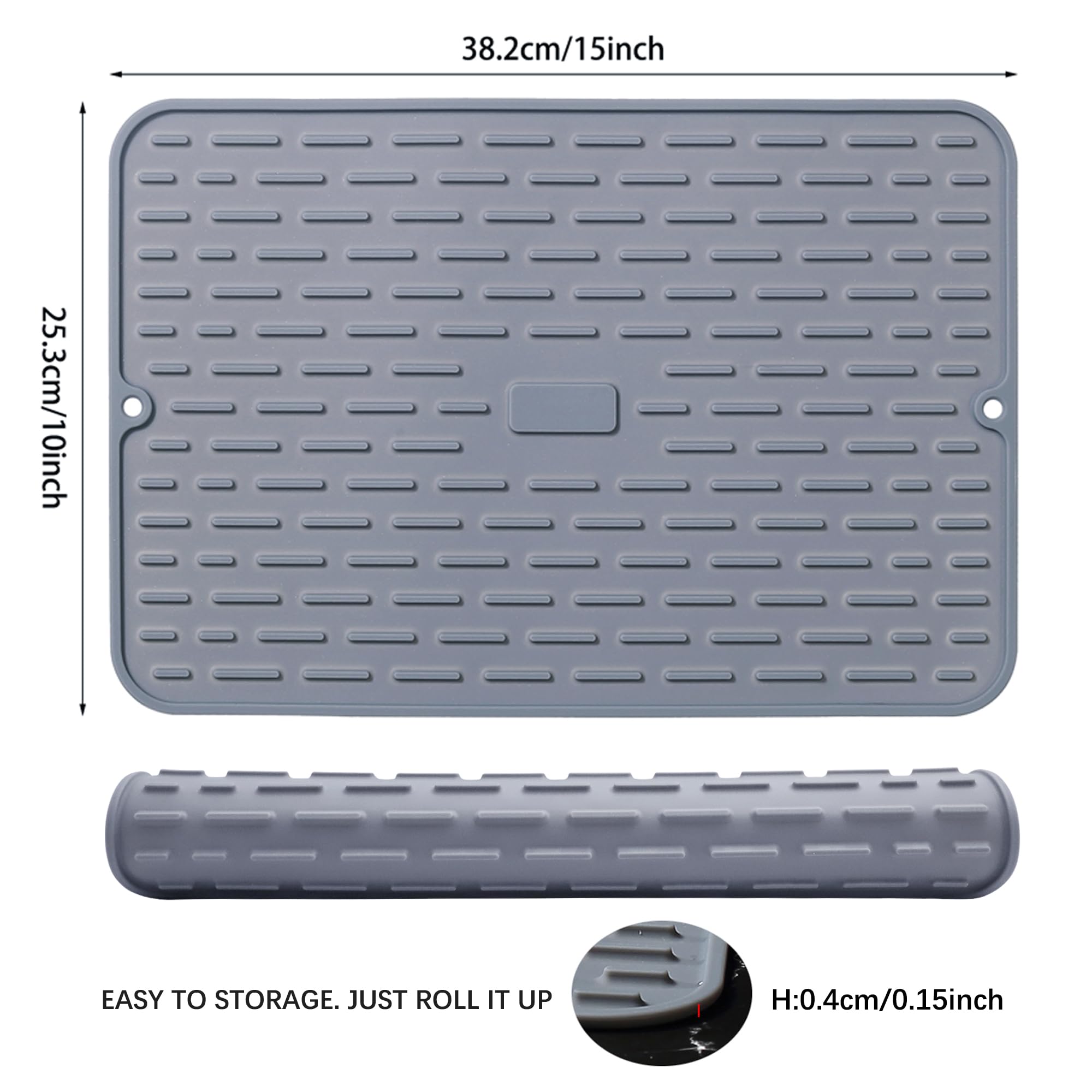 Silicone Dish Drying Mat Set of 2 - 15
