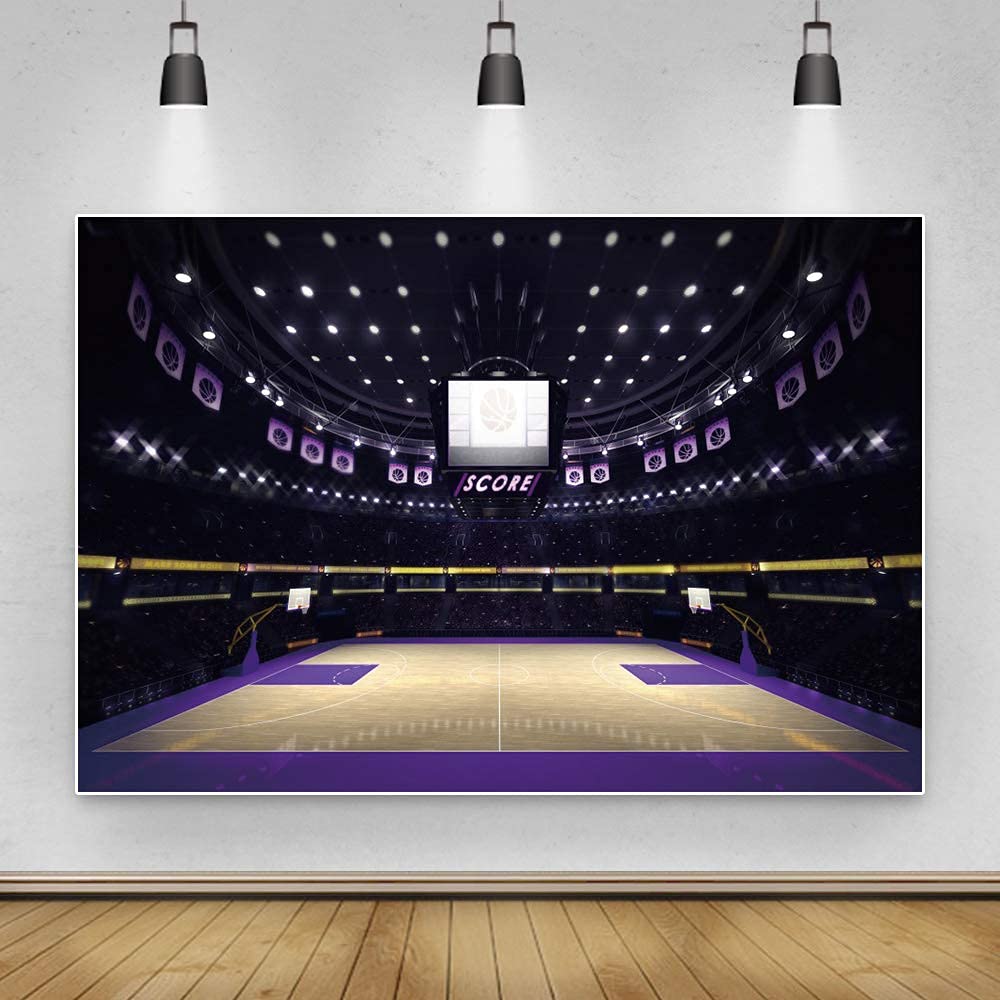 CSFOTO 8x6ft Basketball Court Backdrop - Sports Party Decor for Kids & Adults