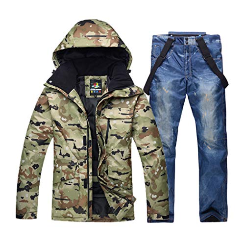 Khaki Camouflage Top + Blue Pants