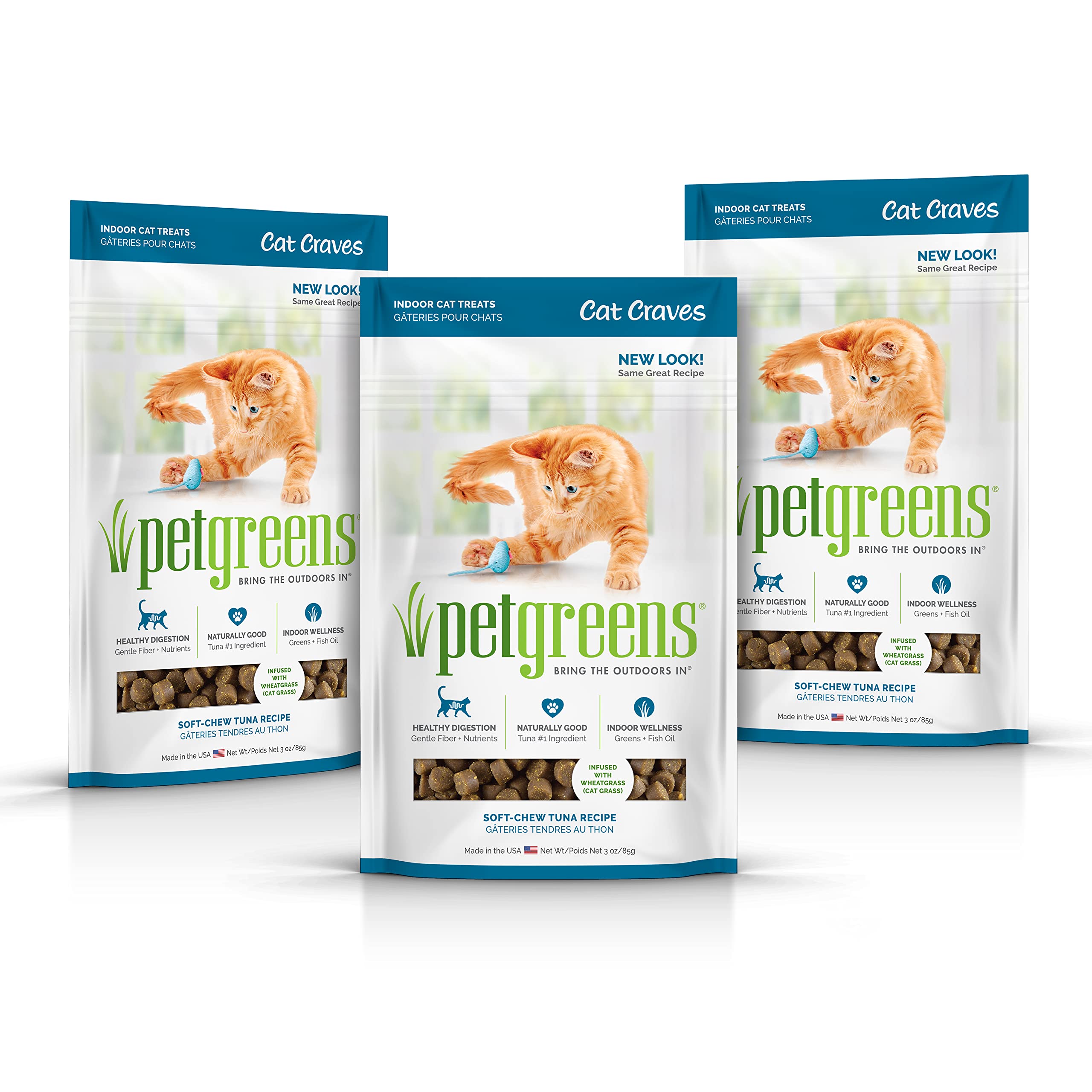 Premium Semi-Moist Cat Treats - Tuna Flavor (3 Pack, 3oz Each) | Natural & Healthy Cat Snacks for Indoor & Outdoor Cats | Perfect for Training, Rewards & Bonding Time