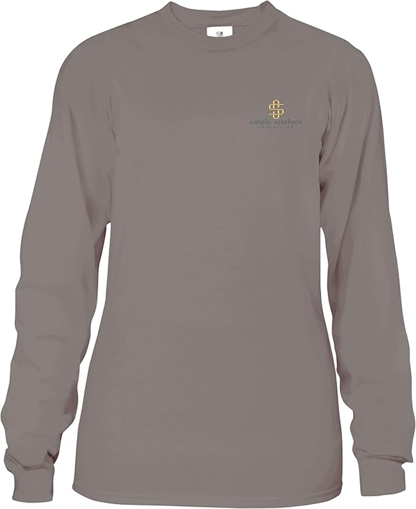 Simply Southern Relaxed Fit Women's Long Sleeve T-Shirt - Soft Cotton Casual Top for Everyday Wear, Lounge & Outfits