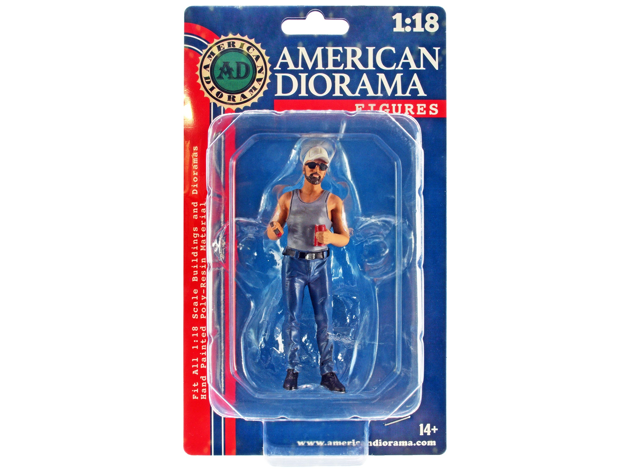 American Diorama 1/18 Scale Model Campers Figure 5-Pack - Realistic Miniature Figures for Diorama Displays, Military Scenes & Model Train Layouts