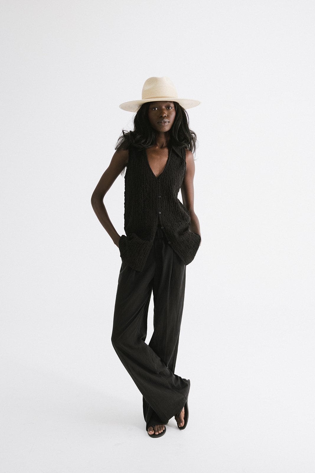 Stylish Blake Wide Brim Fedora Straw Hat for Women & Men - Summer Sun Protection & Fashion Accessory - Perfect for Beach, Outdoor, and Casual Wear
