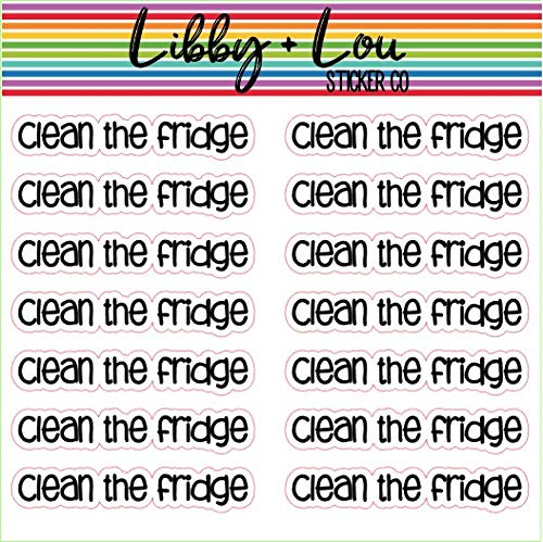 Fridge Clean Planner Stickers - Organize Kitchen for Home & Office