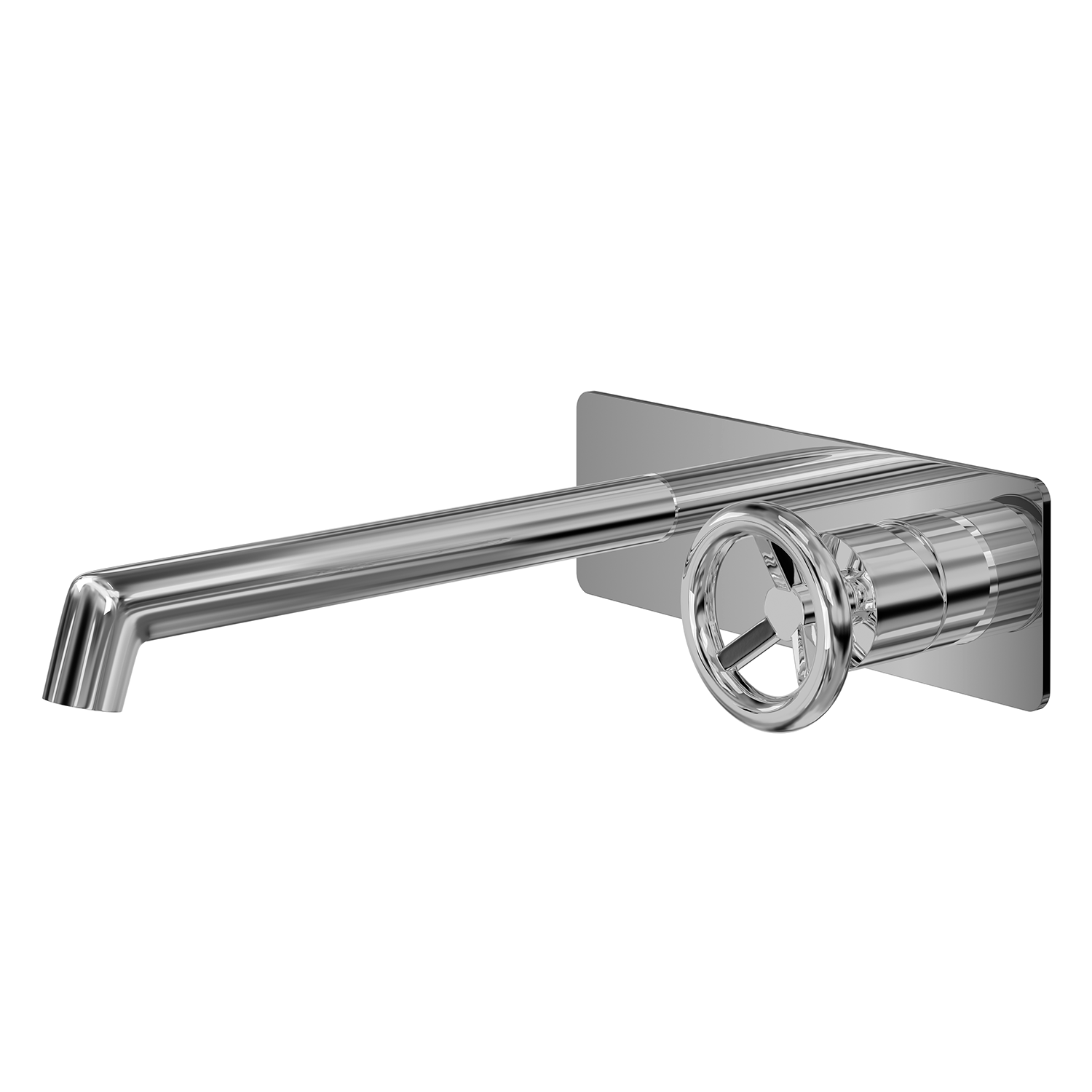DAX 8030044 Wall Mount Single Handle Bathroom Faucet with Chrome Finish - Perfect for Modern Bathrooms, Powder Rooms & Small Spaces