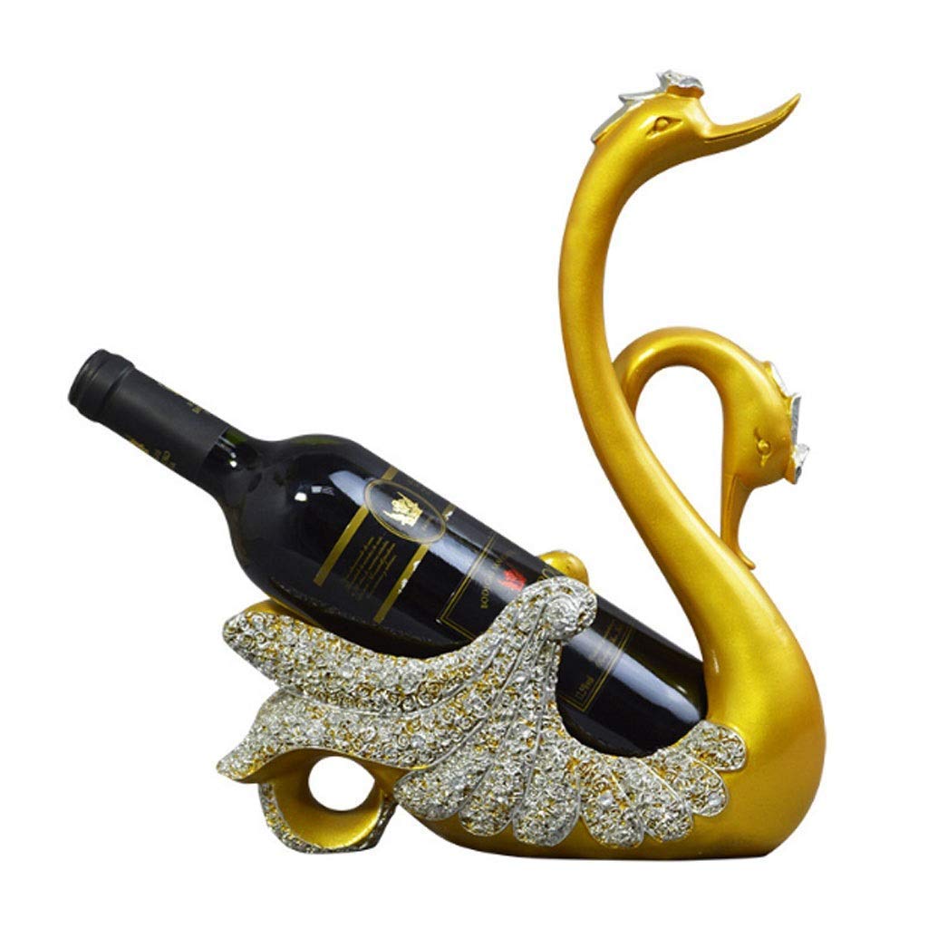 FCXBQ Decorative Wine Holder & Rack - Elegant Resin Sculpture for Wine Storage | Home Bar & Kitchen Decor | Unique Gift Idea for Wine Lovers (Yellow) - Perfect for Dining Room, Wine Cellar & Housewarming Parties