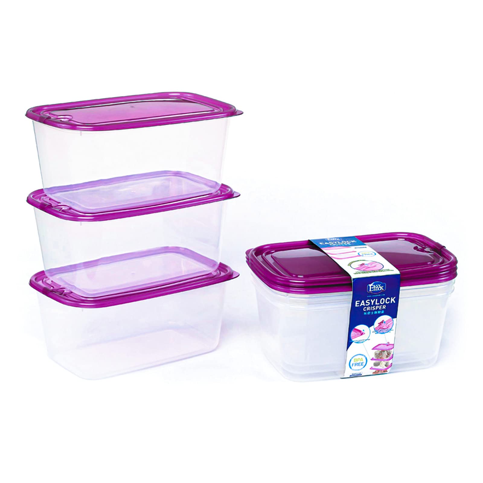 KIGI 6-Pack Airtight Plastic Food Storage Containers with Lids - Square Meal Prep Containers, Bento Box & To-Go Containers for Lunch, Leftovers & Kitchen Organization (BPA-Free, Stackable) - Perfect for Meal Prepping, Office Lunch & Food Storage