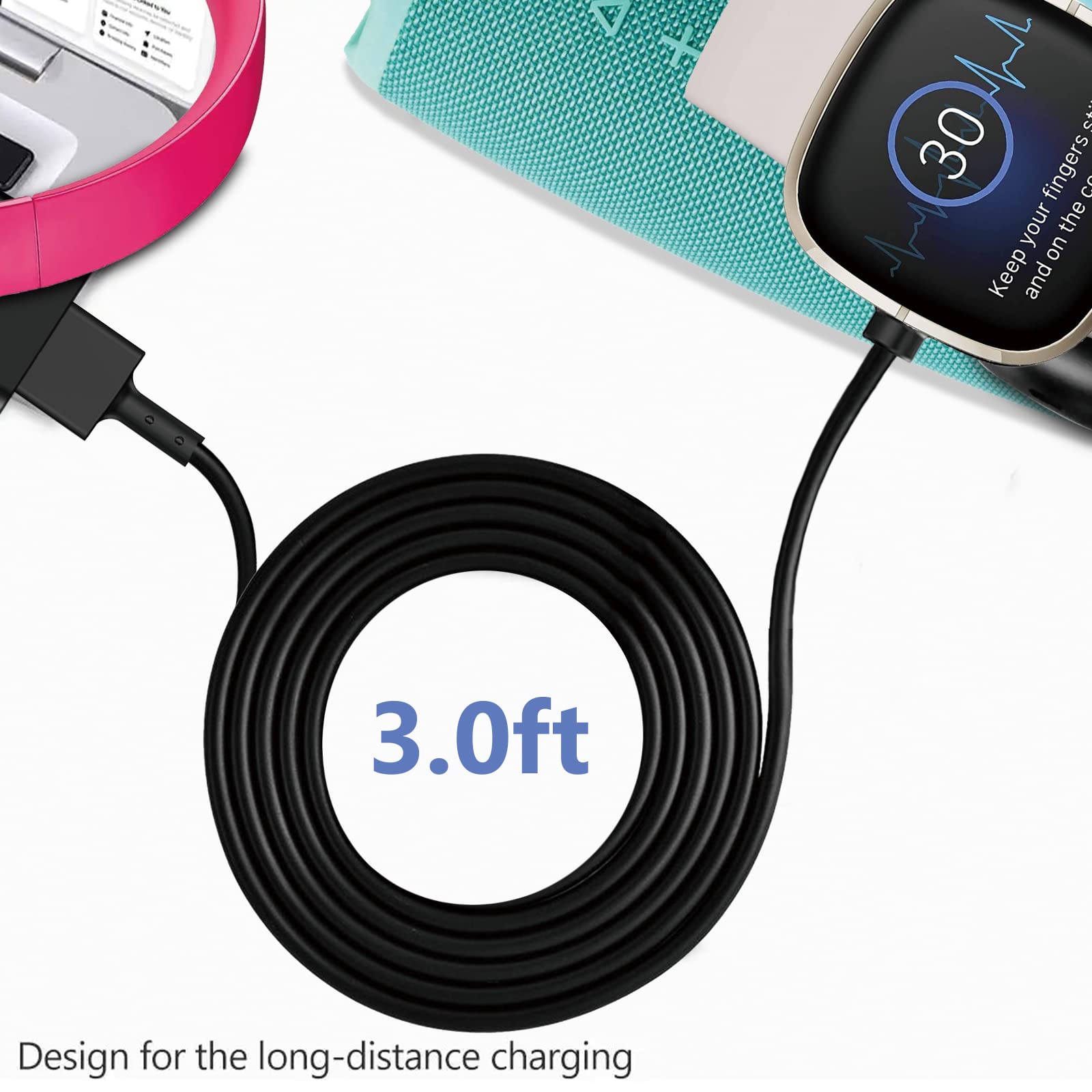 Original: Amazfit USB Charging Cable Cord for Bip U, GTS 2, GTR 2, GTS 4 Mini, T-Rex Pro Smart Watch Replacement Charger Dock   Optimized: Amazfit Smart Watch Charger - USB Charging Cable Compatible with Bip U, GTS 2, GTR 2, GTS 4 Mini, T-Rex Pro - Replacement Charger Dock for Home, Office & Travel Use