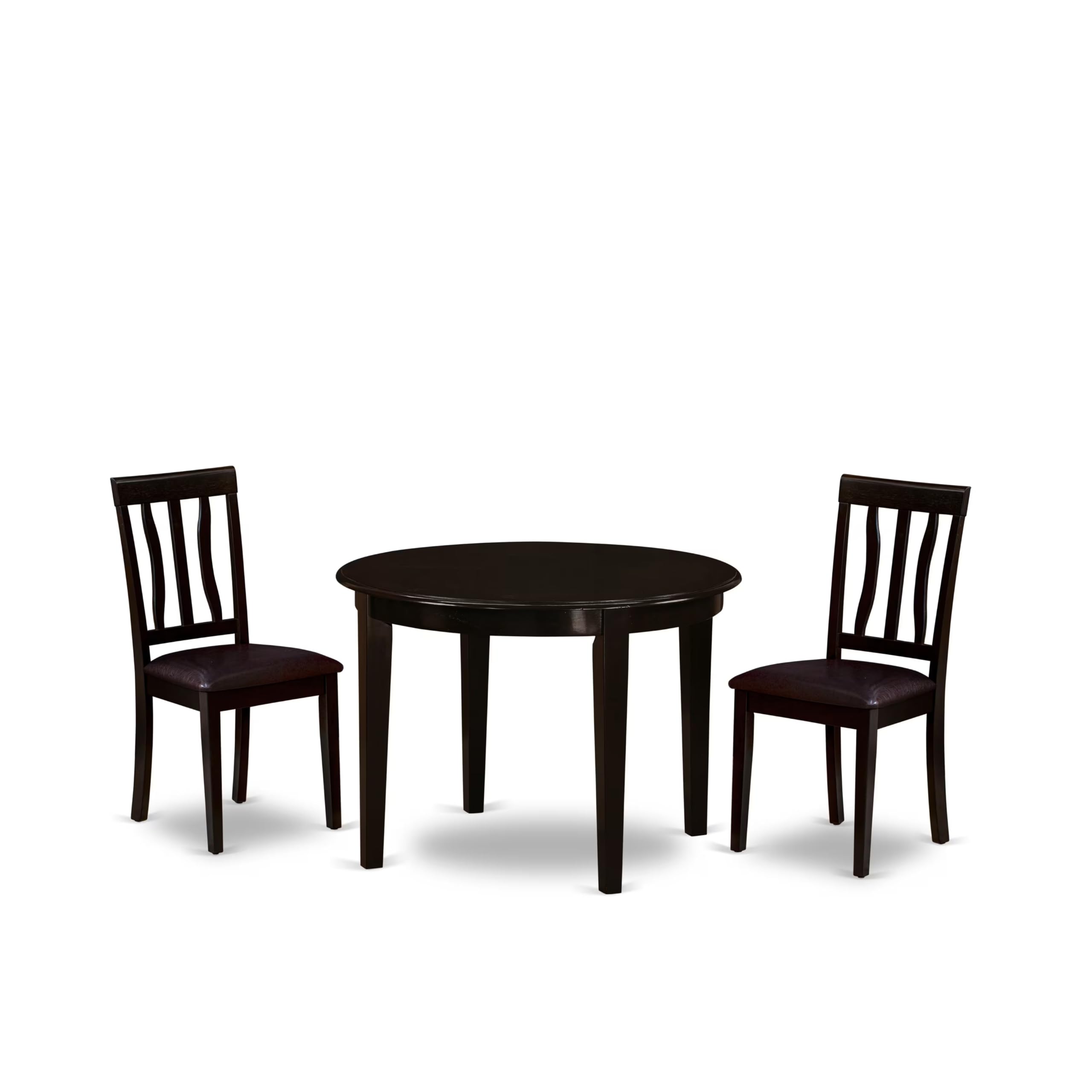 East West Furniture BOAN3-CAP-LC 3-Piece Modern Dining Set - 42