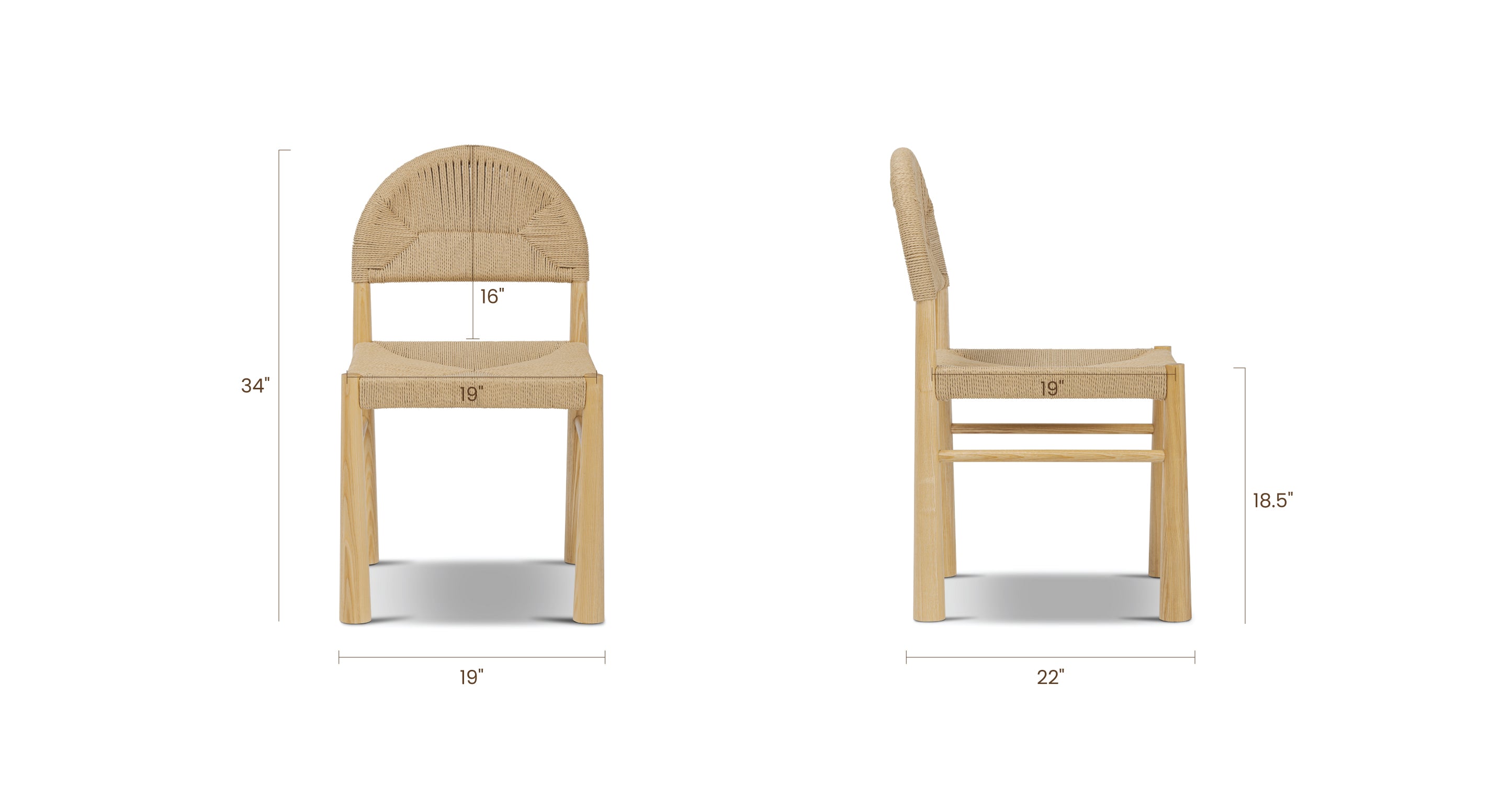 Stylish Calgary Dining Chair - Modern Wooden Kitchen Chair with Cushion - Perfect for Dining Room, Kitchen, and Home Decor