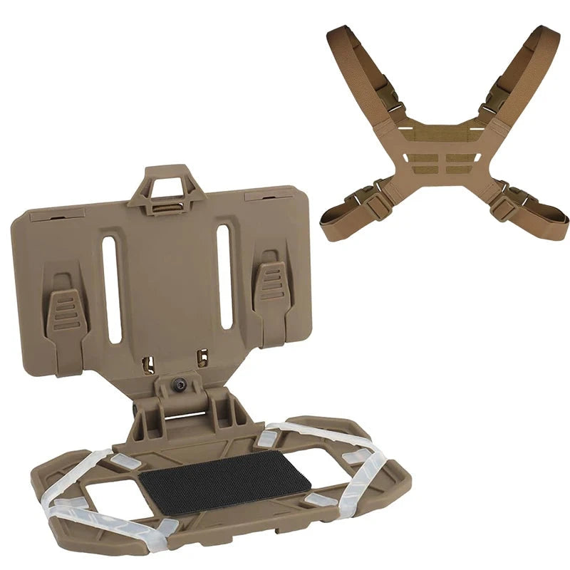 Tactical MOLLE Folding Navigation Board & Smartphone Holder Set - Military GPS Map Mount for Hiking, Camping & Off-Road Adventures