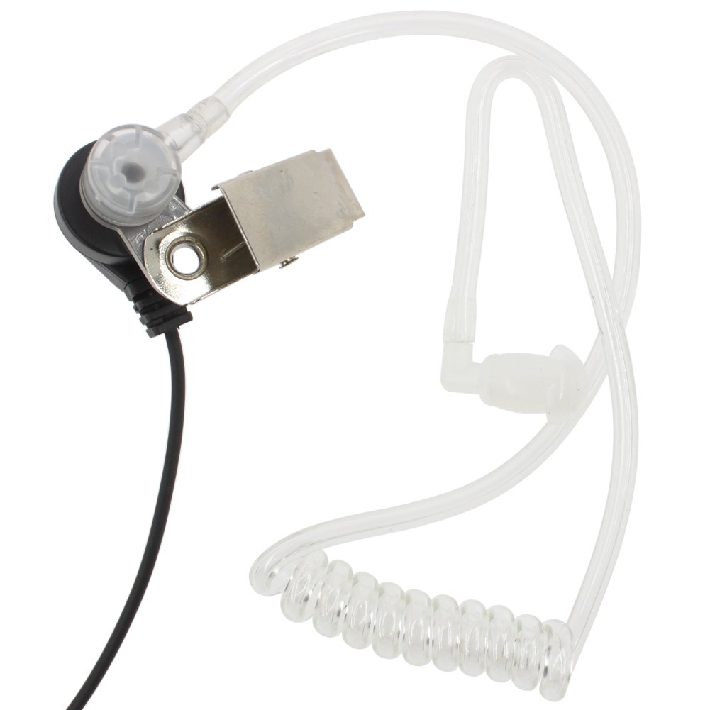 Covert Acoustic Tube Earpiece Headset with Finger PTT for Kenwood TK3118 TK3130 TK3131 TK3160 TK3170 TK3173 - 2 Pin Connector - Ideal for Security, Surveillance & Discreet Communication