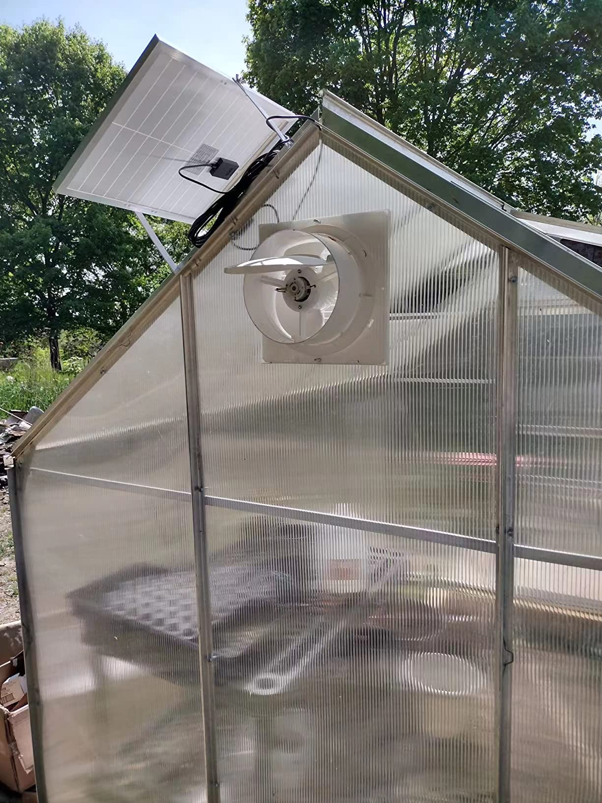 20W Solar Powered Exhaust Fan with 8