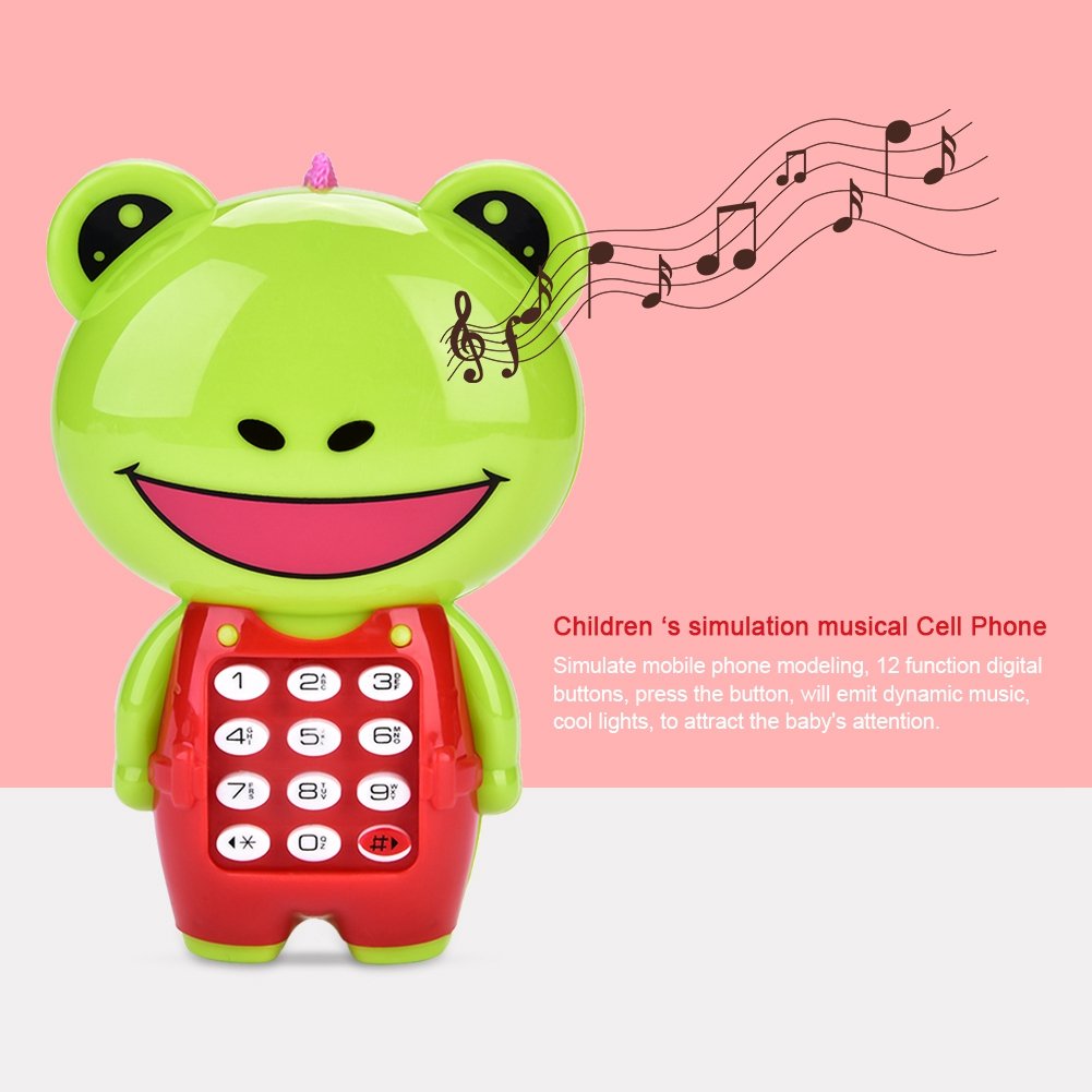 Animal Musical Baby Phone - Hanging Crib Mobile Toy with Melodies & Lights - Interactive Learning Phone for Toddlers & Infants - Perfect for Nursery, Playtime & Early Childhood Development (Calf Design)