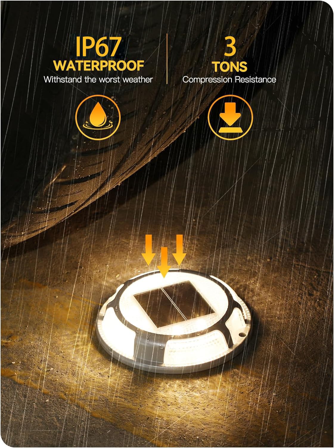 4 Pack Solar Dock Lights - 2-in-1 Outdoor LED Deck Lights with Warm & Cool White | Solar Powered Pathway Lighting for Walkways, Stairs & Patios | Weatherproof Landscape Lighting for Gardens, Driveways & Pool Areas
