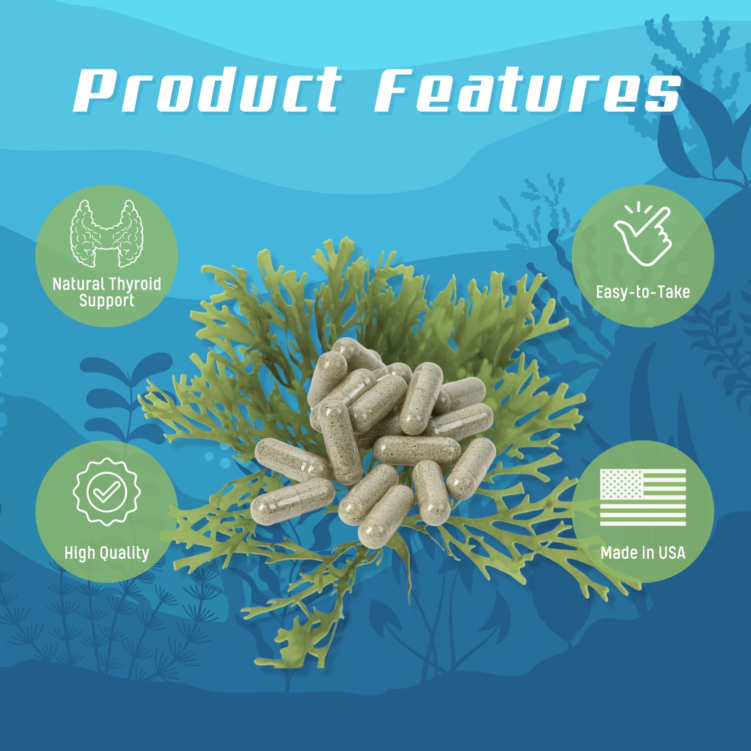 Seatrition 6 Bottles 1080 Capsules - Premium Omega-3 Fish Oil Supplement for Heart, Brain & Joint Health | Supports Cognitive Function & Cardiovascular Wellness | Ideal for Adults & Seniors Daily Nutrition