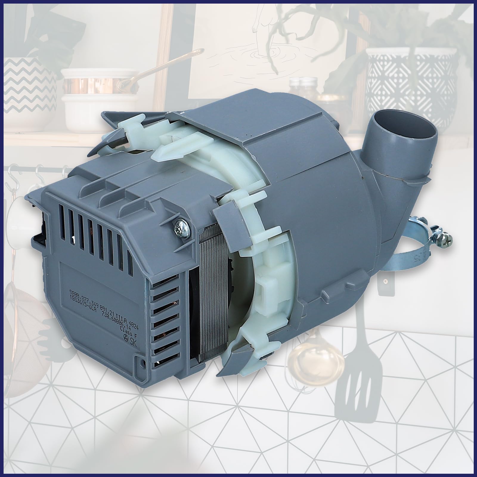 Premium LUTH Professional Heating Pump & Circulation Pump - Compatible with Bosch, Siemens, Neff, Balay, Küppersbusch Dishwashers - Replacement Part #00651956, 651956, 437844 - Perfect for Dishwasher Repair & Maintenance