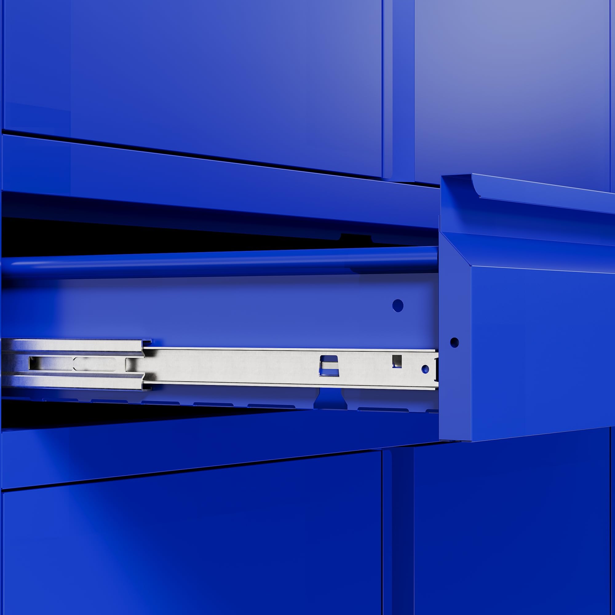 Heavy-Duty Metal Storage Cabinet with Wheels & Lock - 73