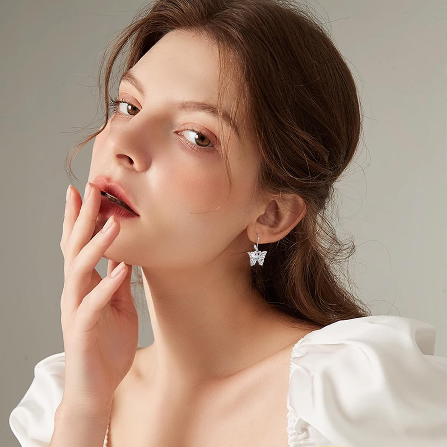 925 Sterling Silver Butterfly Hoop Earrings for Women - Elegant Dainty Jewelry Gift for Her, Girls, Teens | Perfect for Everyday Wear, Date Night, Birthday & Anniversary Gifts