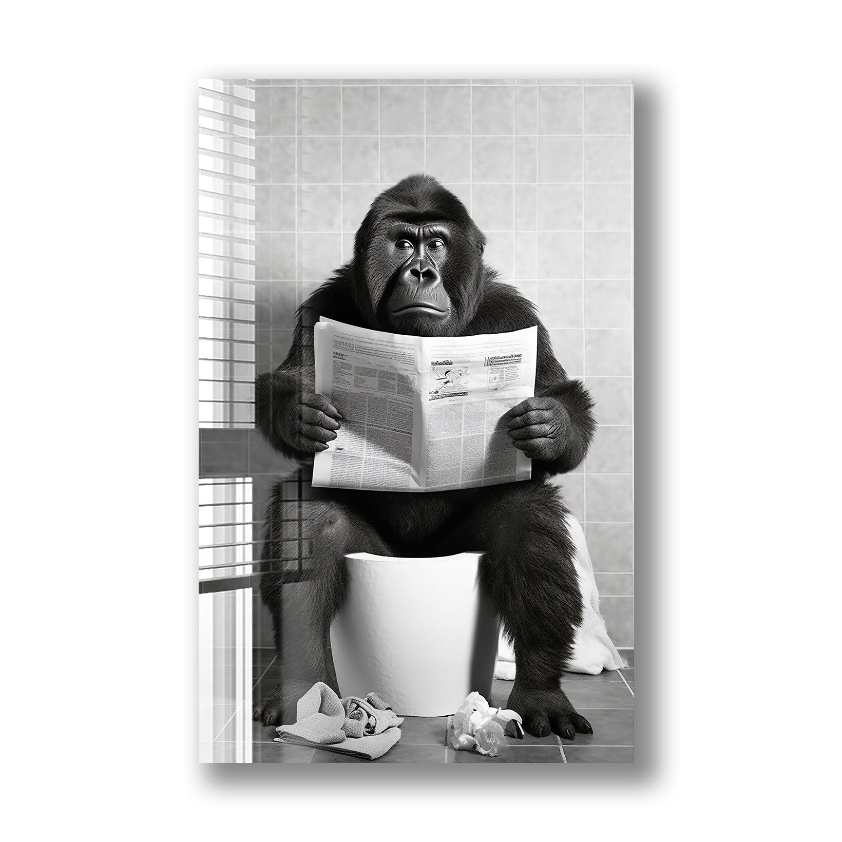 Funny Toilet Animal Gorilla Toy - Cute Bathroom Decor for Kids & Adults - Perfect for Gag Gifts, Prank Toys, and Home Decor