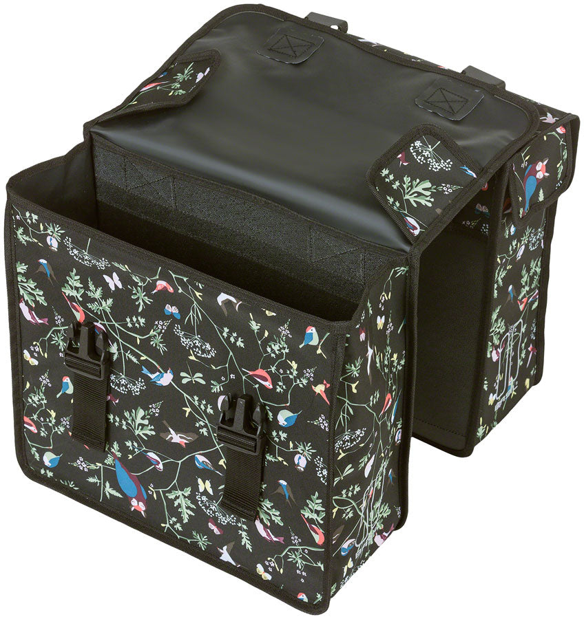 Basil Wanderlust Double Pannier 35L Waterproof Bike Bag - Charcoal Gray for Commuting, Cycling & Travel Accessories