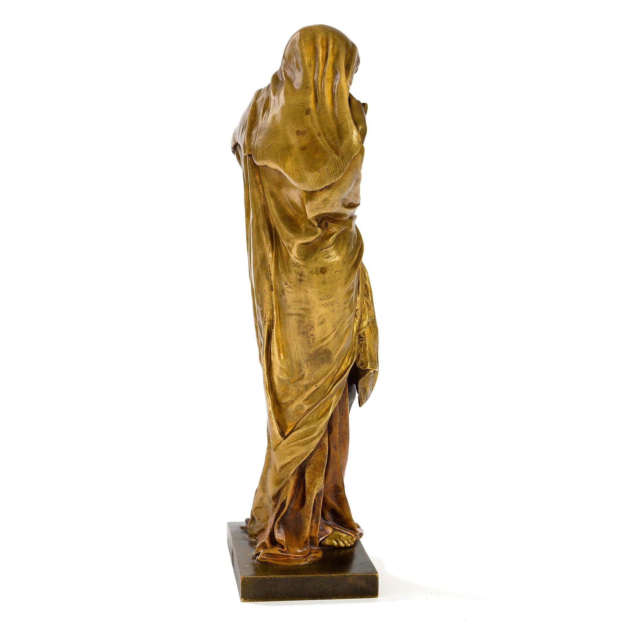 Louis Ernest Barrias 'Nature Unveiling Herself to Science' Bronze Sculpture - Elegant Art Deco Statue for Home Decor, Office Display & Collectible Gifts
