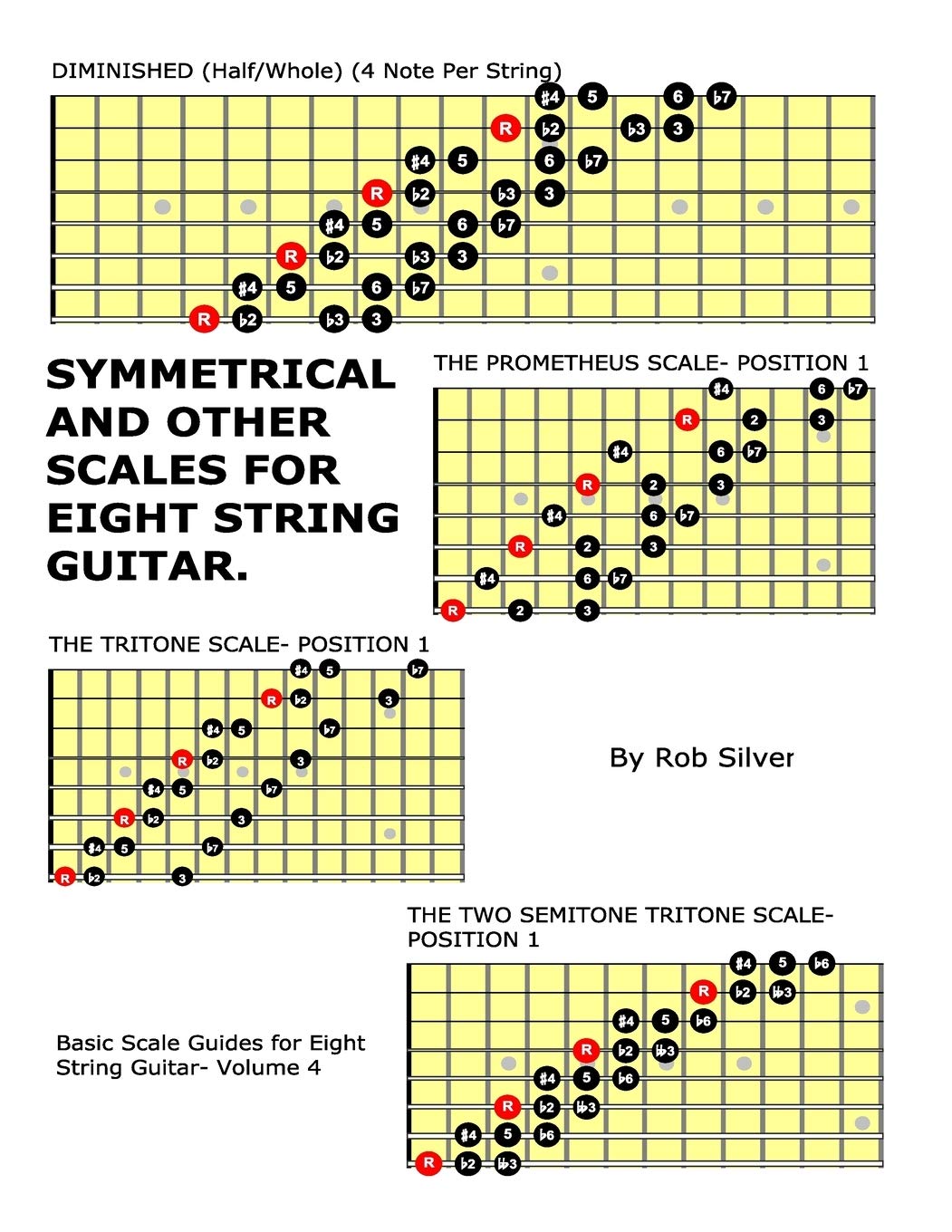 Symmetrical & Other Scales for 8-String Guitar - Essential Scale Guide for Extended Range Guitars | Perfect for Metal, Jazz & Progressive Rock Players