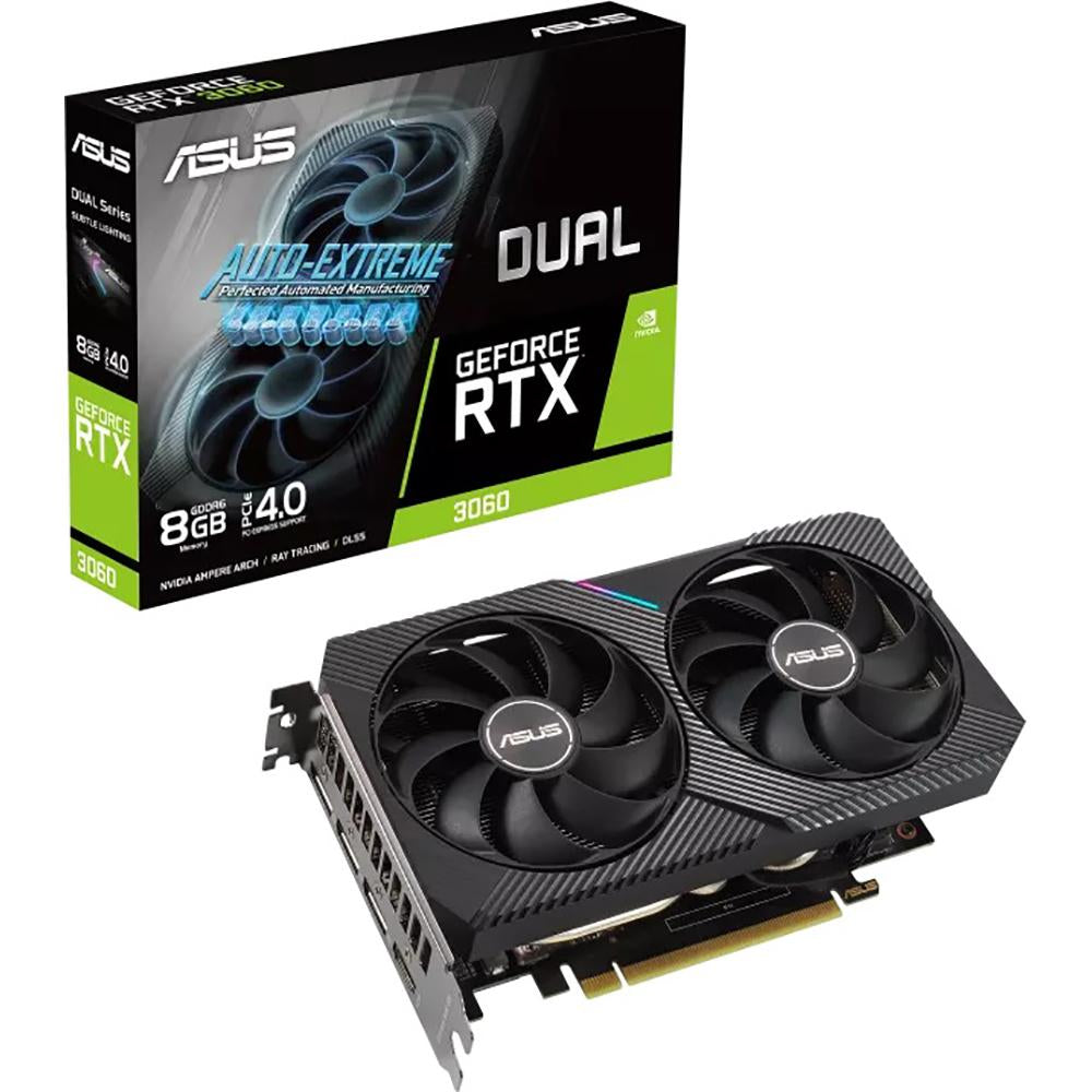 ASUS DUAL GeForce RTX 3060 8GB GDDR6 Gaming Graphics Card - Perfect for 1080p & 1440p Gaming, Streaming & Content Creation