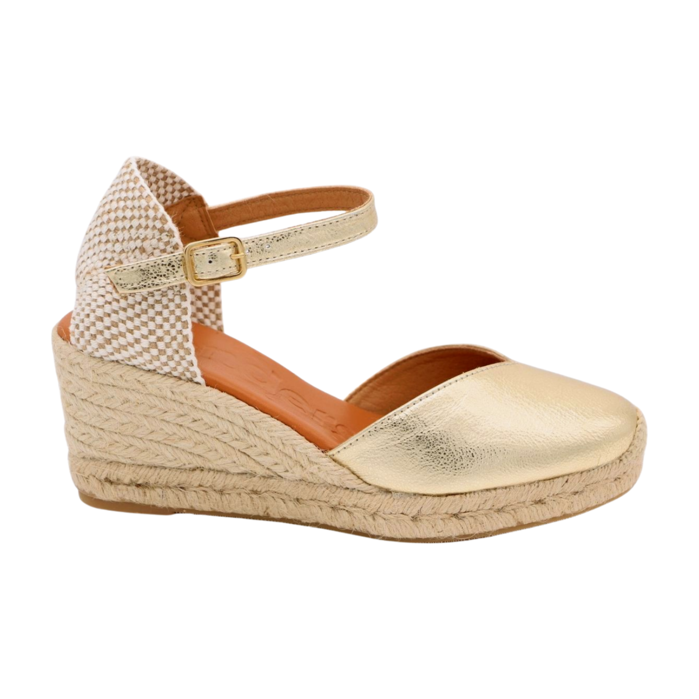 WONDERS Gold Leather Espadrille SINAI 85 - Women's Fashion Sandals for Summer, Beach & Casual Outings