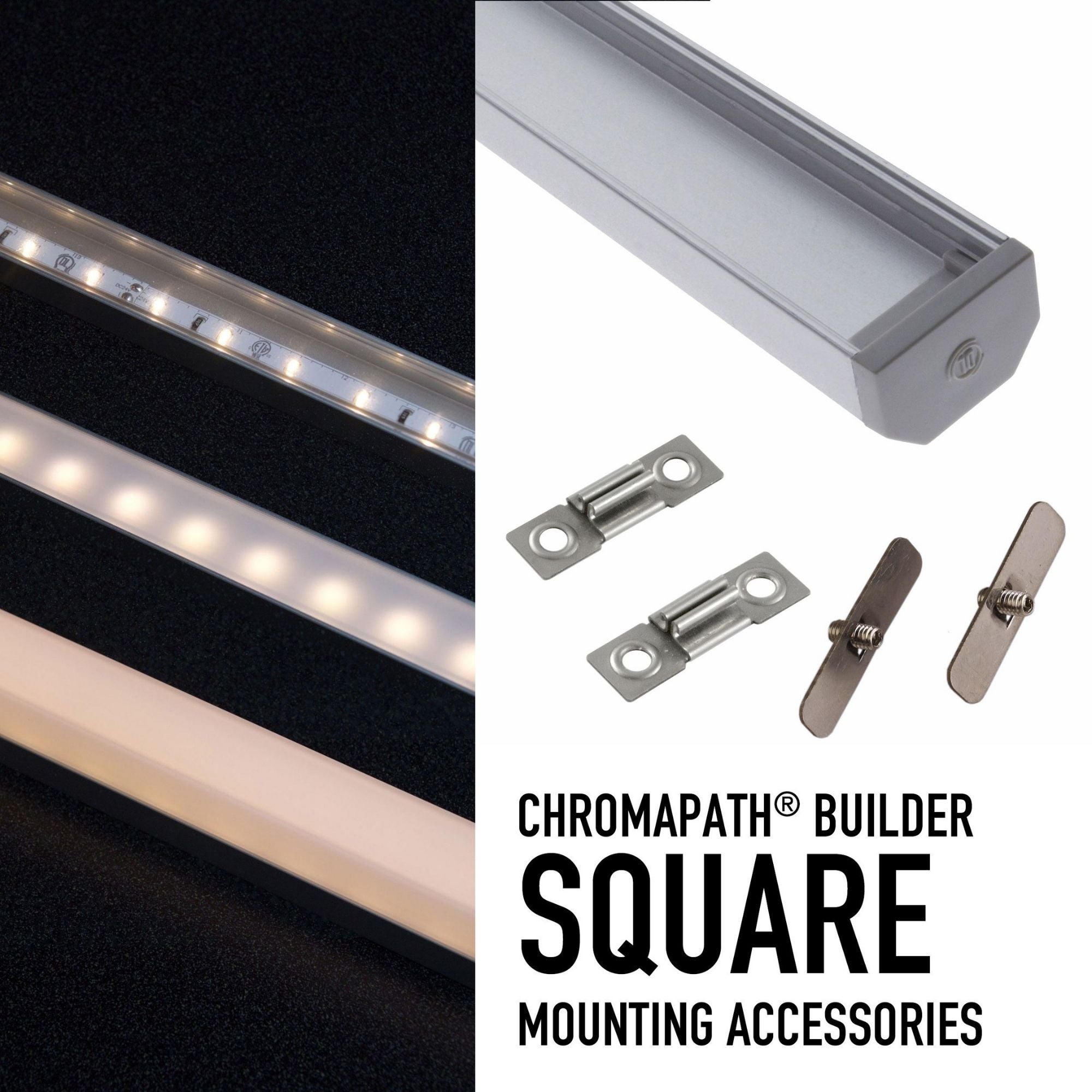 48 Pack Black LED Channel Strips for Ceiling and Cabinet Lighting – Durable Aluminum Track for Home and Office LED Light Installation