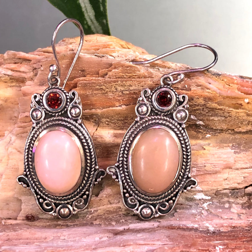 925 Sterling Silver Pink Mystery Stone Stud Earrings for Women – Elegant Jewelry Gift for Birthdays, Anniversaries & Special Occasions