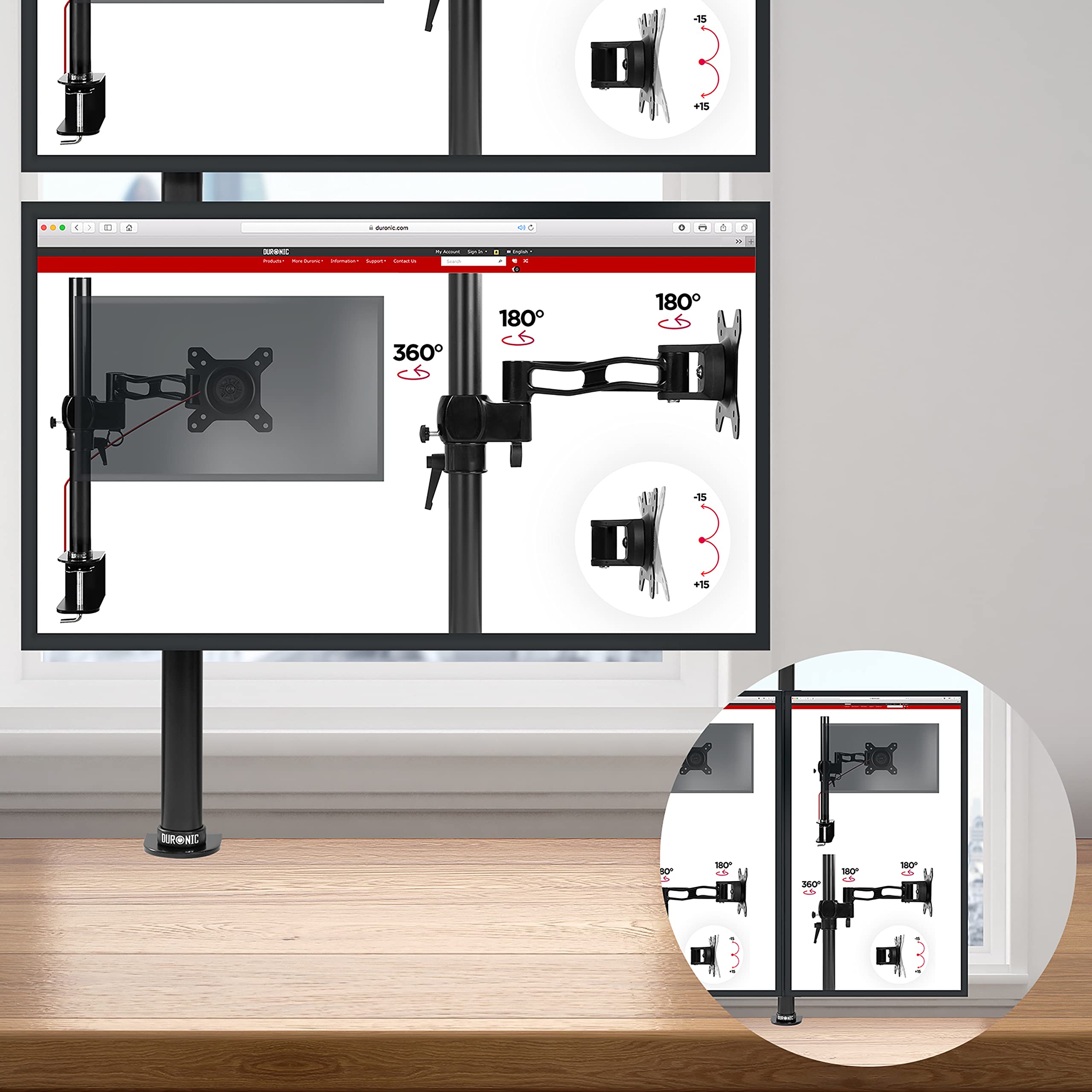 Dual Monitor Stand for 13-27