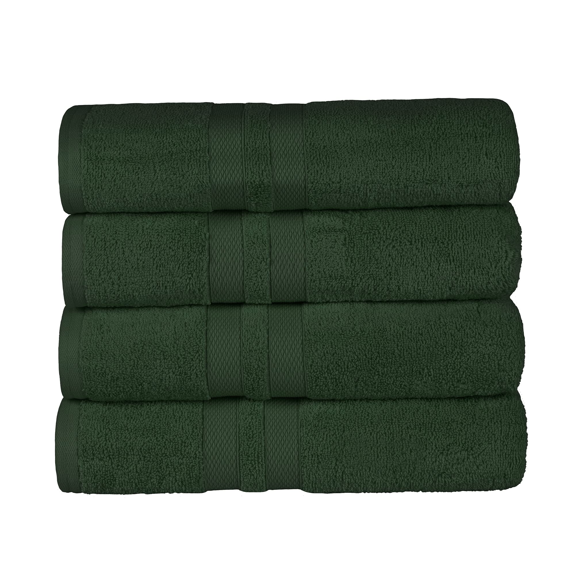 Premium 100% Cotton Quick-Drying Bath Towel Set - 4-Piece Solid Color (30