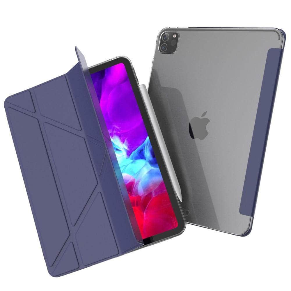 2021 iPad Pro 11-inch Genuine Leather Multi-Fold Smart Cover Case - Perfect for Work, Travel & Everyday Protection
