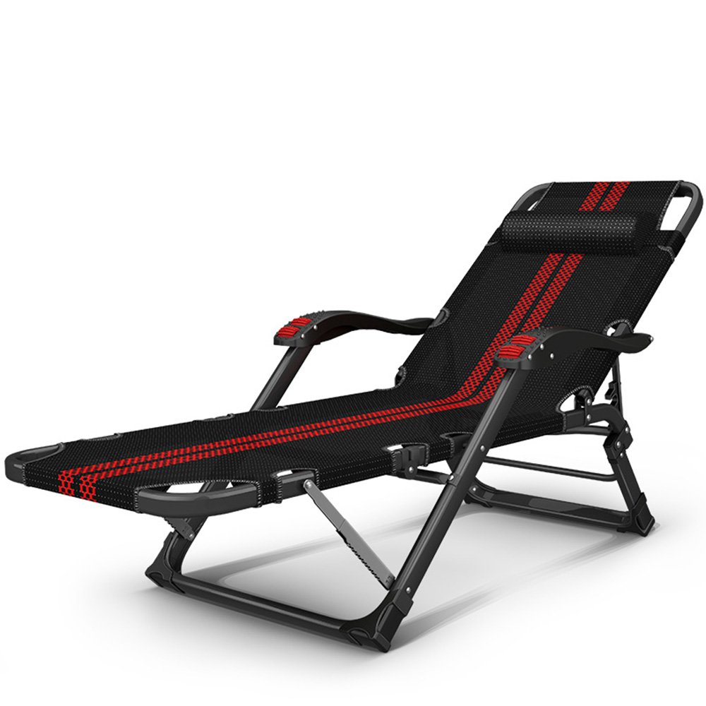 ZR Folding Lounge Chair - Portable Recliner for Office, Beach, Balcony & Home - Adjustable Noon Bed for Relaxing, Napping & Lounging (Color: 1004) - Perfect for Backyard, Patio, Poolside & Indoor Use