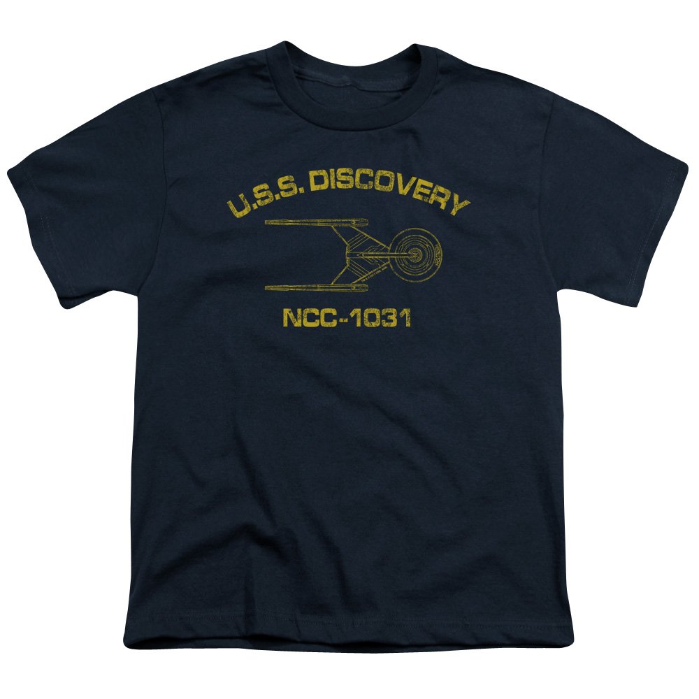 Star Trek Discovery Unisex Youth T-Shirt for Boys & Girls - Athletic Fit, Comfortable Cotton Tee - Perfect for Cosplay, School, and Everyday Wear
